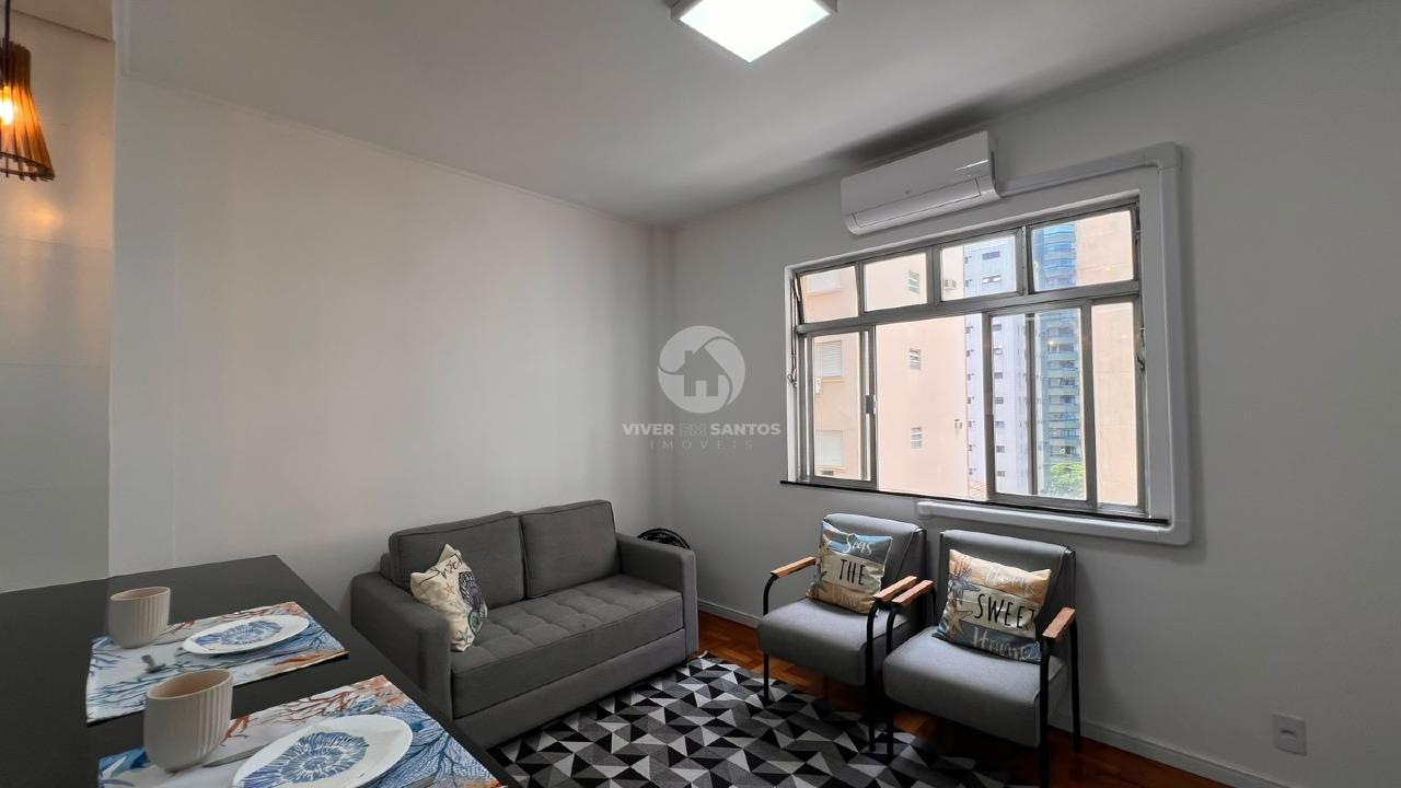 Apartamento Frente Mar, Porteira Fechada, 1 Suíte, Vista Mar e Reformado no Embaré – Santos/SP em Embaré, Santos — foto 6