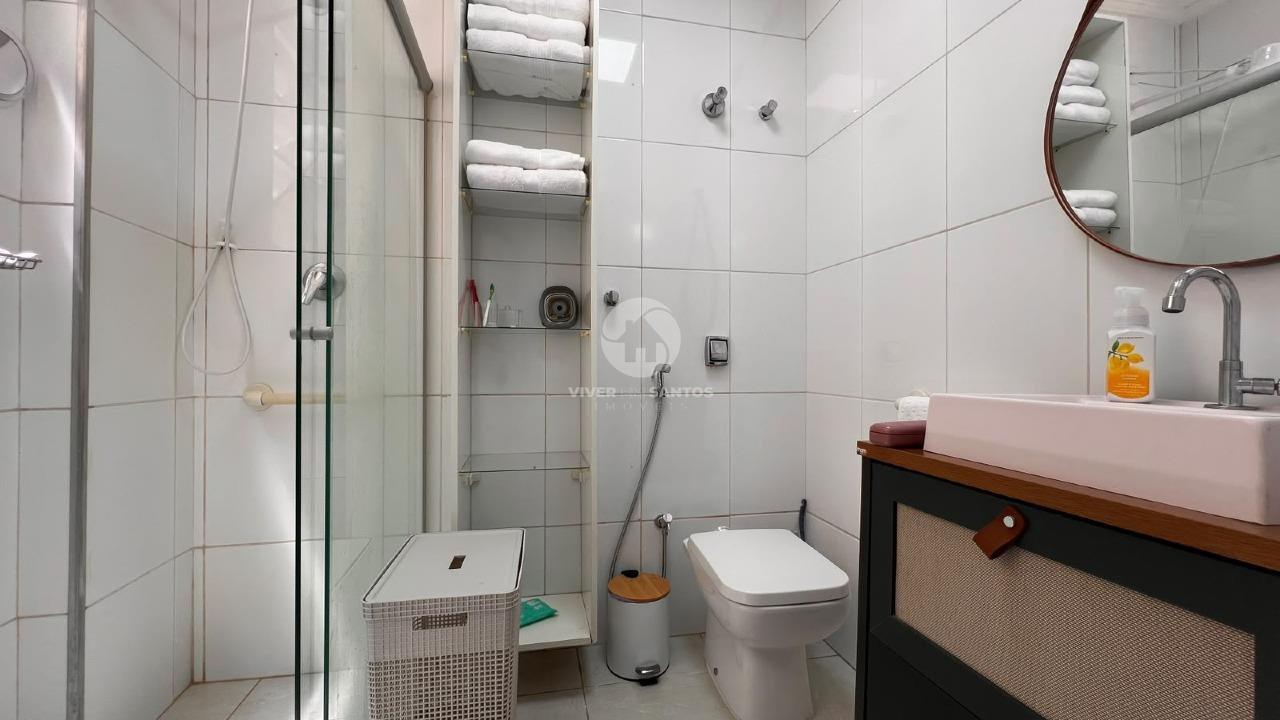 Apartamento Frente Mar, Porteira Fechada, 1 Suíte, Vista Mar e Reformado no Embaré – Santos/SP em Embaré, Santos — foto 12