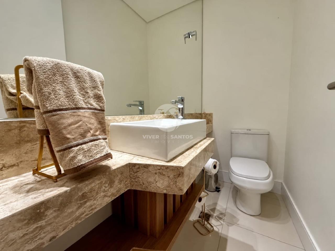 Apartamento 3 Dormitórios, 2 Suítes, Varanda Gourmet, Vista Livre e 2 Vagas no Embaré – Santos/SP em Embaré, Santos — foto 7