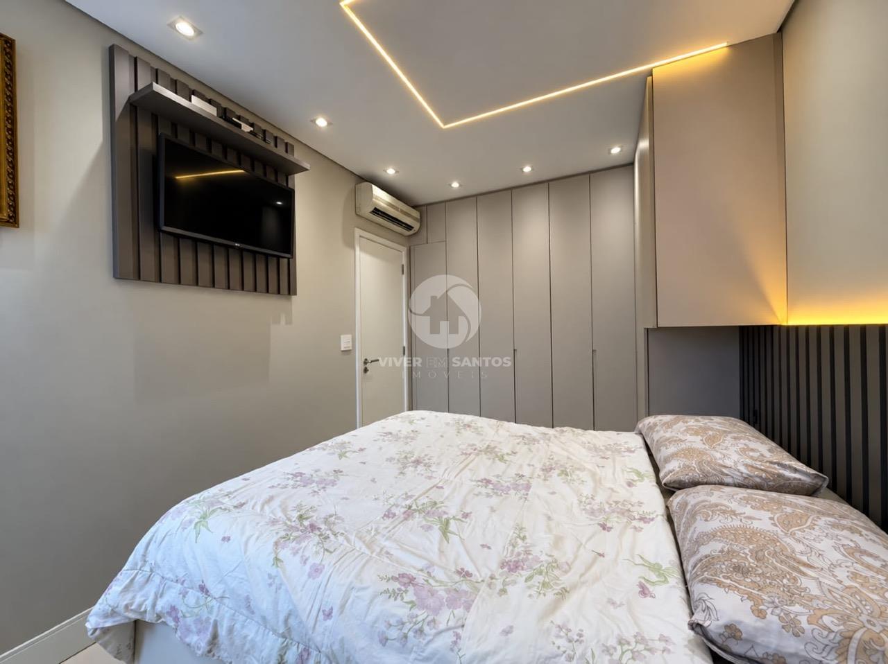 Apartamento 3 Dormitórios, 2 Suítes, Varanda Gourmet, Vista Livre e 2 Vagas no Embaré – Santos/SP em Embaré, Santos — foto 10