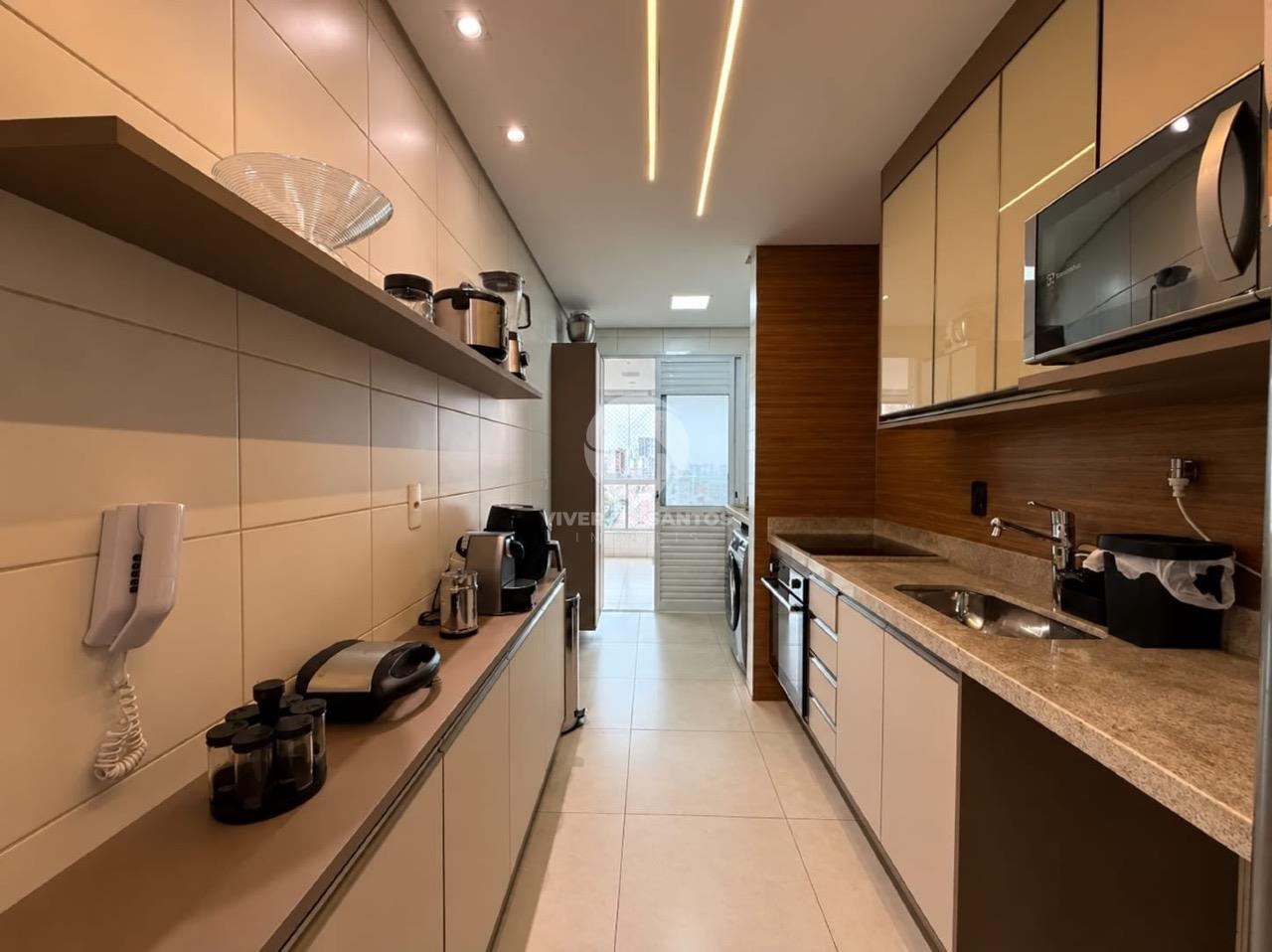 Apartamento 3 Dormitórios, 2 Suítes, Varanda Gourmet, Vista Livre e 2 Vagas no Embaré – Santos/SP em Embaré, Santos — foto 16