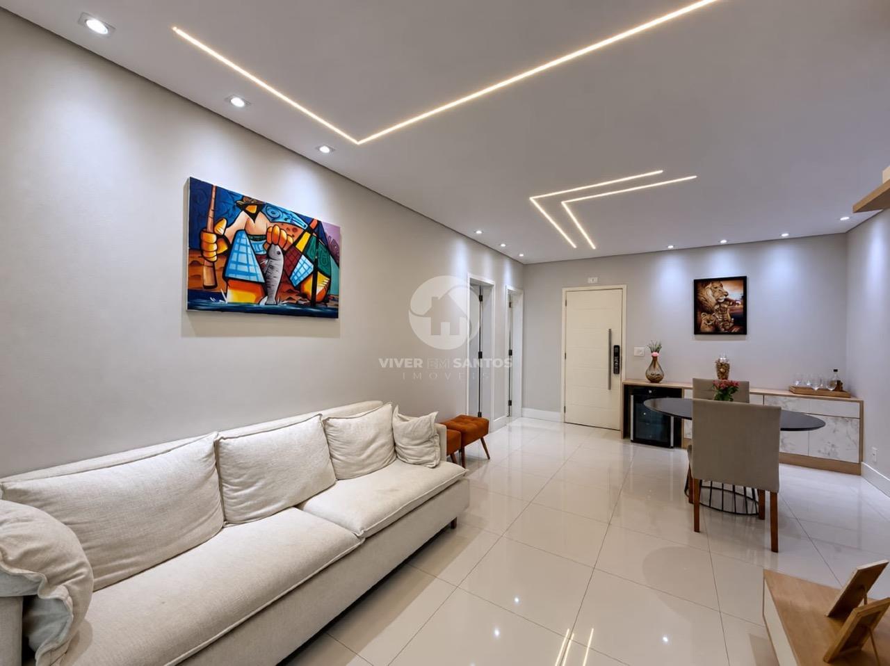 Apartamento 3 Dormitórios, 2 Suítes, Varanda Gourmet, Vista Livre e 2 Vagas no Embaré – Santos/SP em Embaré, Santos — foto 4
