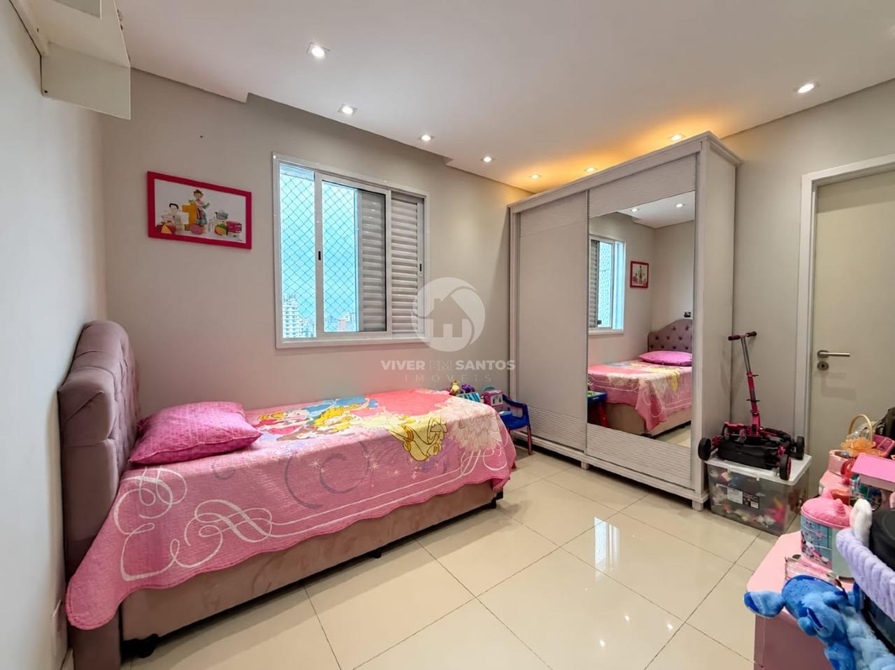 Apartamento 3 Dormitórios, 2 Suítes, Varanda Gourmet, Vista Livre e 2 Vagas no Embaré – Santos/SP em Embaré, Santos — foto 12