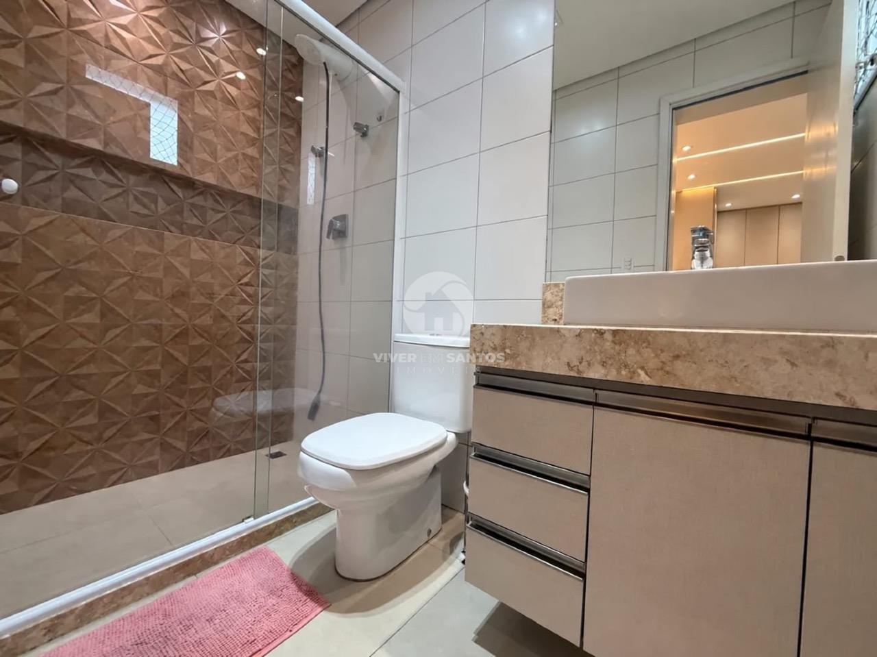 Apartamento 3 Dormitórios, 2 Suítes, Varanda Gourmet, Vista Livre e 2 Vagas no Embaré – Santos/SP em Embaré, Santos — foto 11