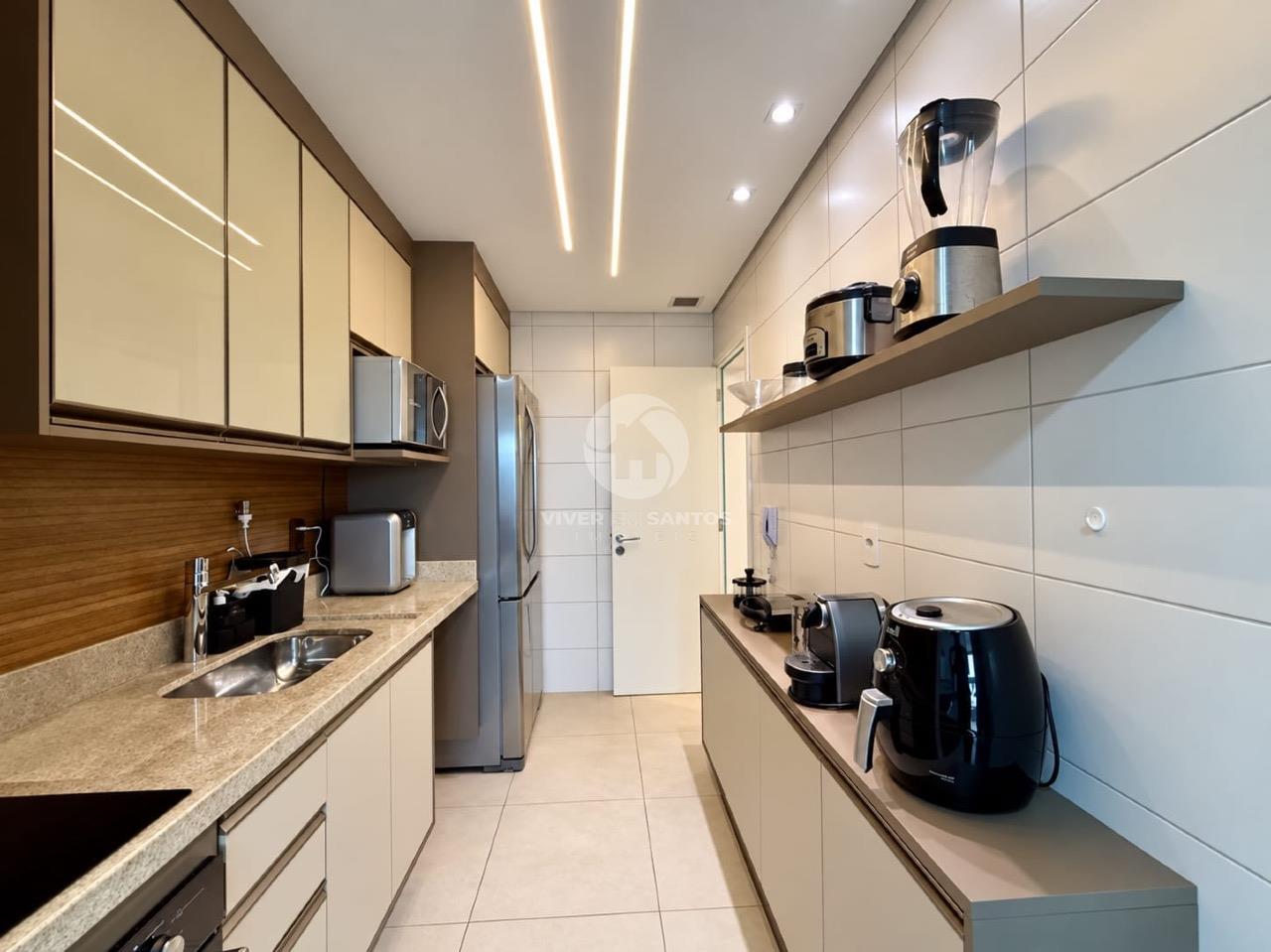 Apartamento 3 Dormitórios, 2 Suítes, Varanda Gourmet, Vista Livre e 2 Vagas no Embaré – Santos/SP em Embaré, Santos — foto 17