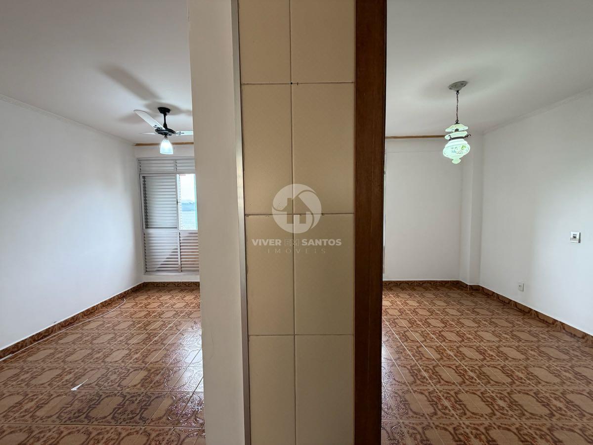 Apartamento 1 Dormitório, Vista Parcial para o Mar, Sala Ampla e Vaga com Manobrista no José Menino – Santos/SP em José Menino, Santos — foto 6