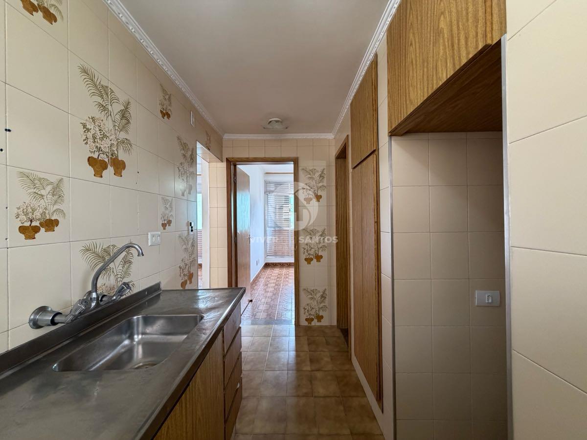 Apartamento 1 Dormitório, Vista Parcial para o Mar, Sala Ampla e Vaga com Manobrista no José Menino – Santos/SP em José Menino, Santos — foto 13