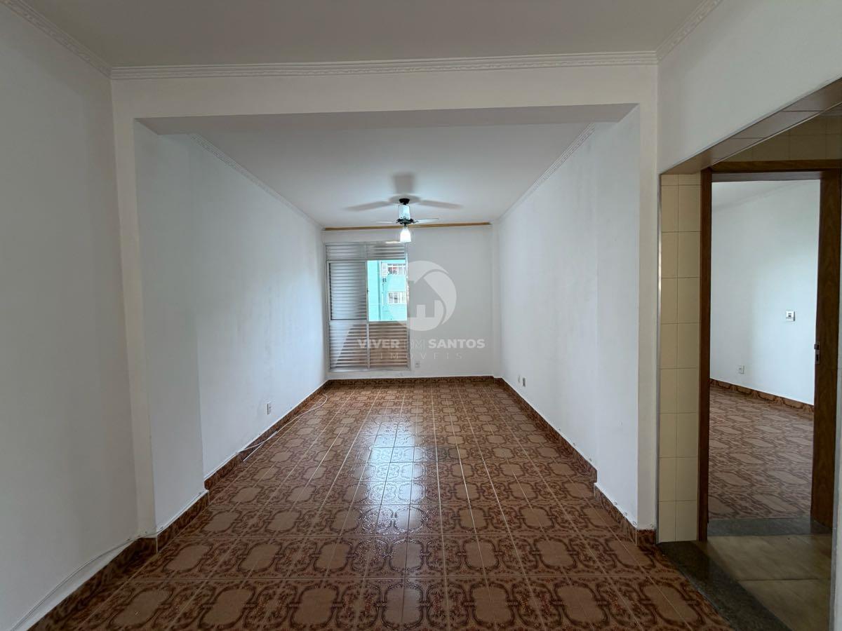 Apartamento 1 Dormitório, Vista Parcial para o Mar, Sala Ampla e Vaga com Manobrista no José Menino – Santos/SP em José Menino, Santos — foto 3