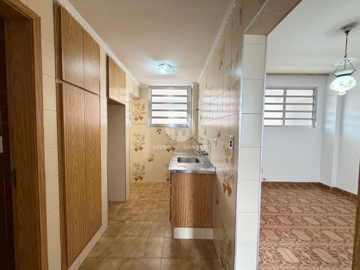 Apartamento 1 Dormitório, Vista Parcial para o Mar, Sala Ampla e Vaga com Manobrista no José Menino – Santos/SP em José Menino, Santos — foto 10