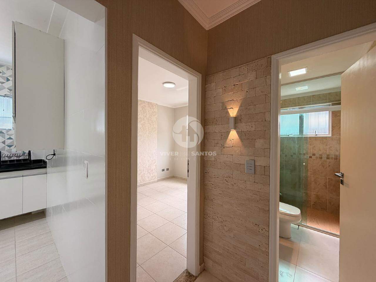 Apartamento Porteira Fechada, 2 Dormitórios, Dependência Completa, Lazer e Vaga Demarcada na Vila Belmiro – Santos/SP em Vila Belmiro, Santos — foto 7