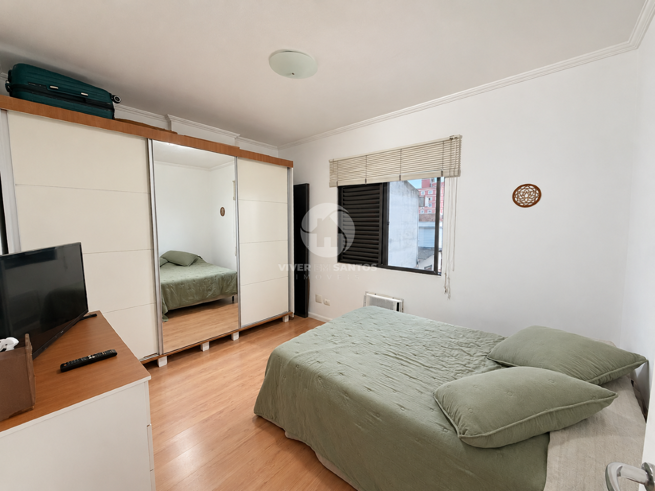Apartamento com Varanda, Sala Ampla, Vaga Demarcada e Portaria 24 Horas na Aparecida – Santos/SP em Aparecida, Santos — foto 6