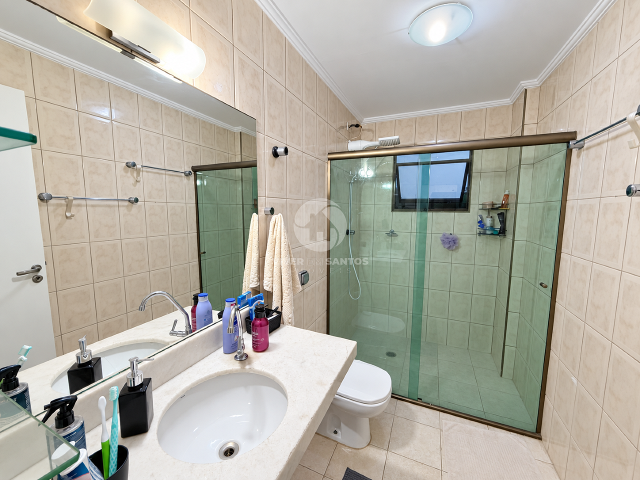 Apartamento com Varanda, Sala Ampla, Vaga Demarcada e Portaria 24 Horas na Aparecida – Santos/SP em Aparecida, Santos — foto 9