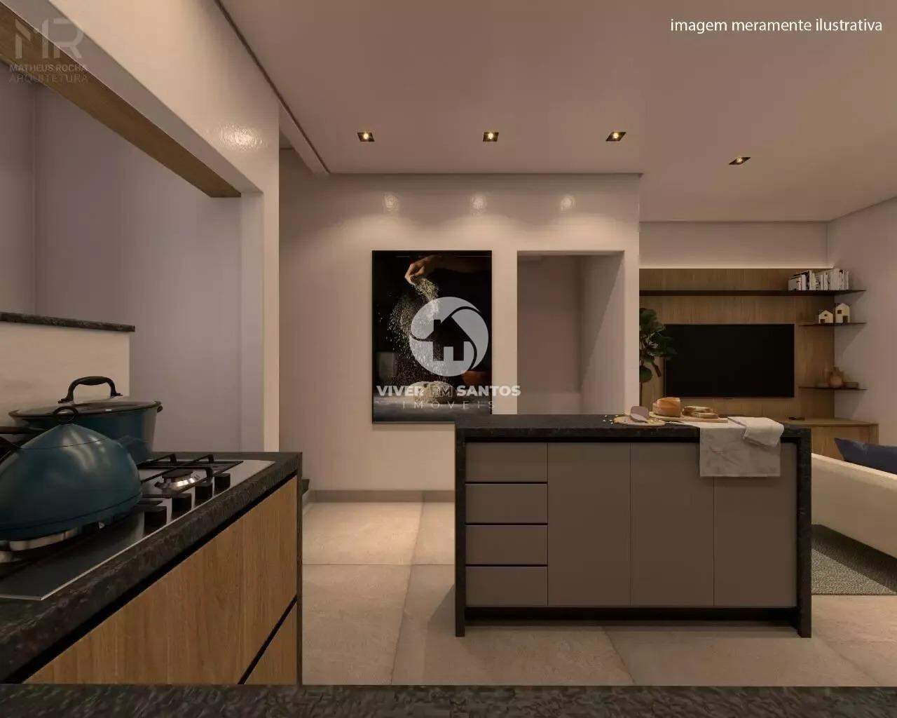 Casa Triplex em Villagio, 2 Dormitórios, Garagem Coberta e Churrasqueira – Entrega em Dezembro em Vila Mathias, Santos — foto 3