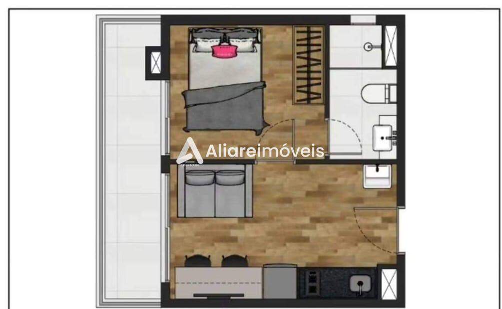 Apartamento à venda com 1 quarto, 30m² - Foto 13