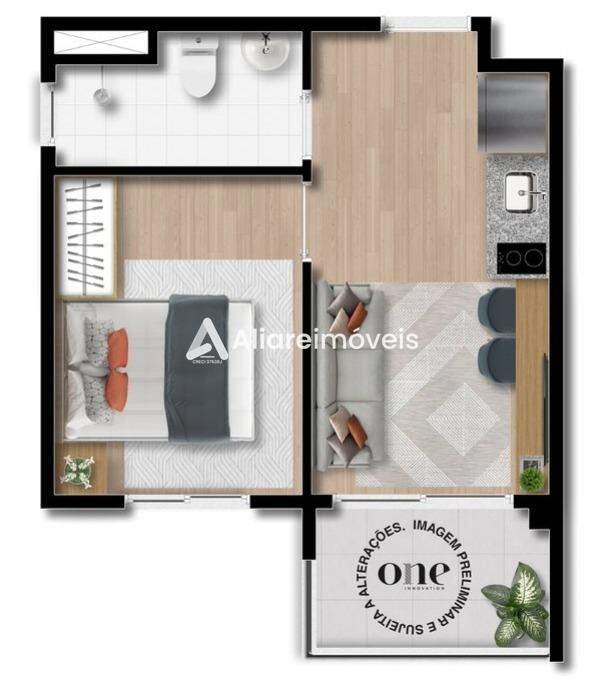 Apartamento à venda com 1 quarto, 34m² - Foto 6