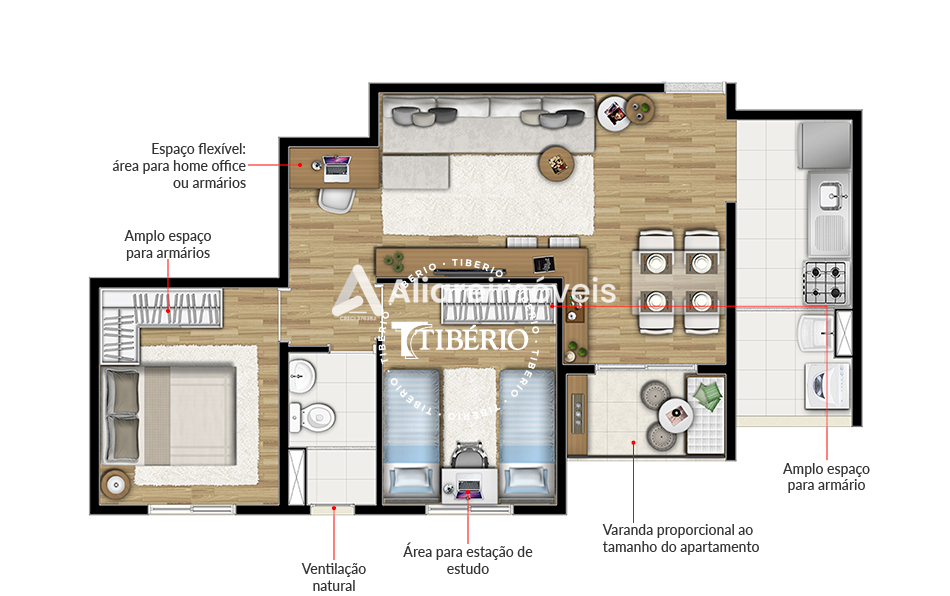 Apartamento à venda com 2 quartos, 50m² - Foto 2