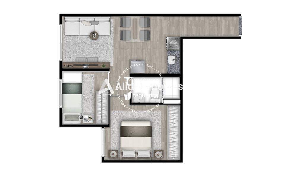 Apartamento à venda com 2 quartos, 37m² - Foto 2