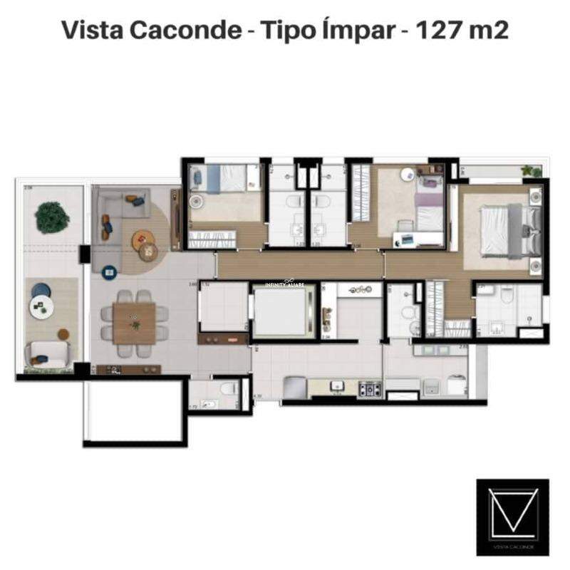 Apartamento à venda com 3 quartos, 127m² - Foto 8