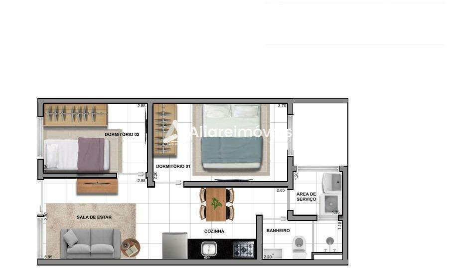 Apartamento à venda com 2 quartos, 40m² - Foto 13