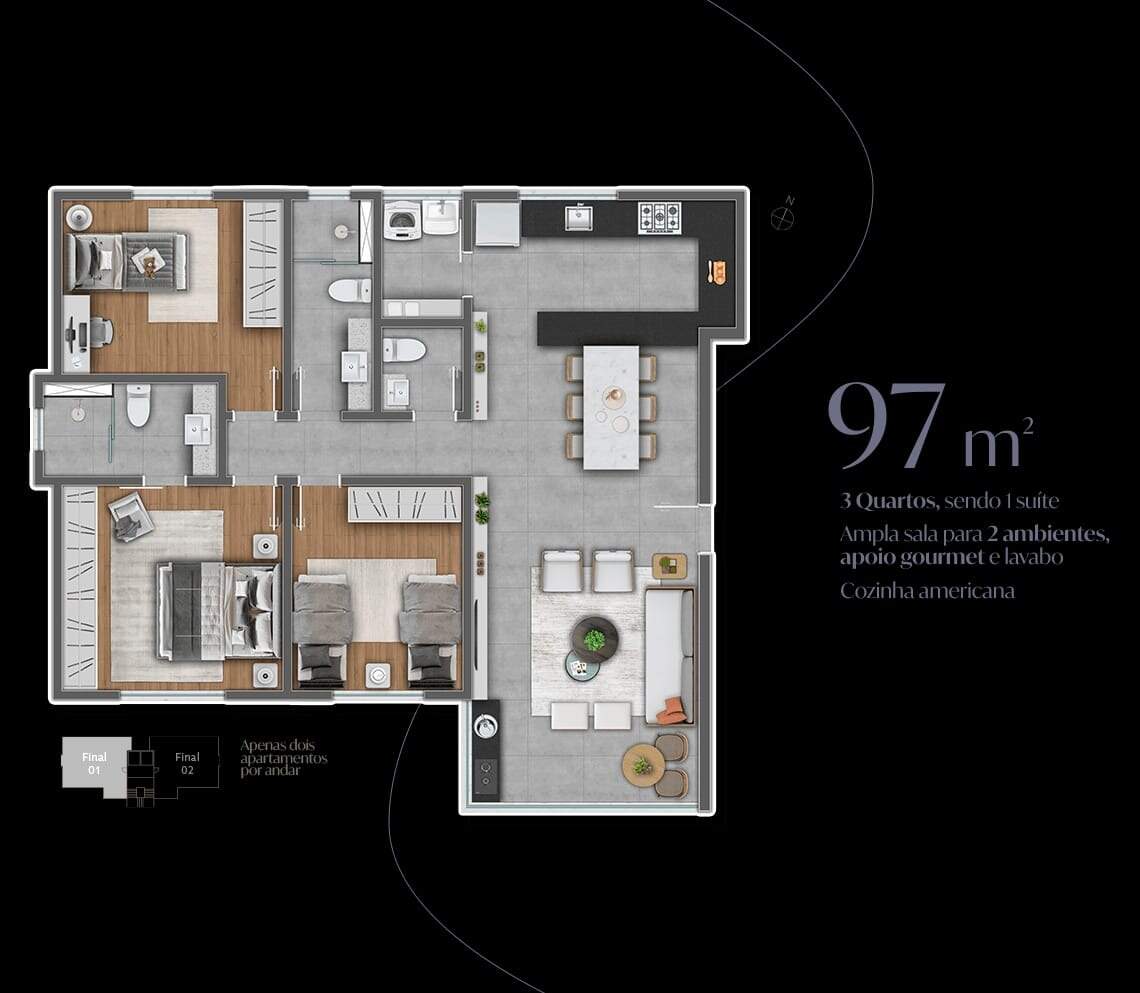 Apartamento à venda, 3 quartos, 1 suíte, 2 vagas, Buritis - Belo Horizonte/MG