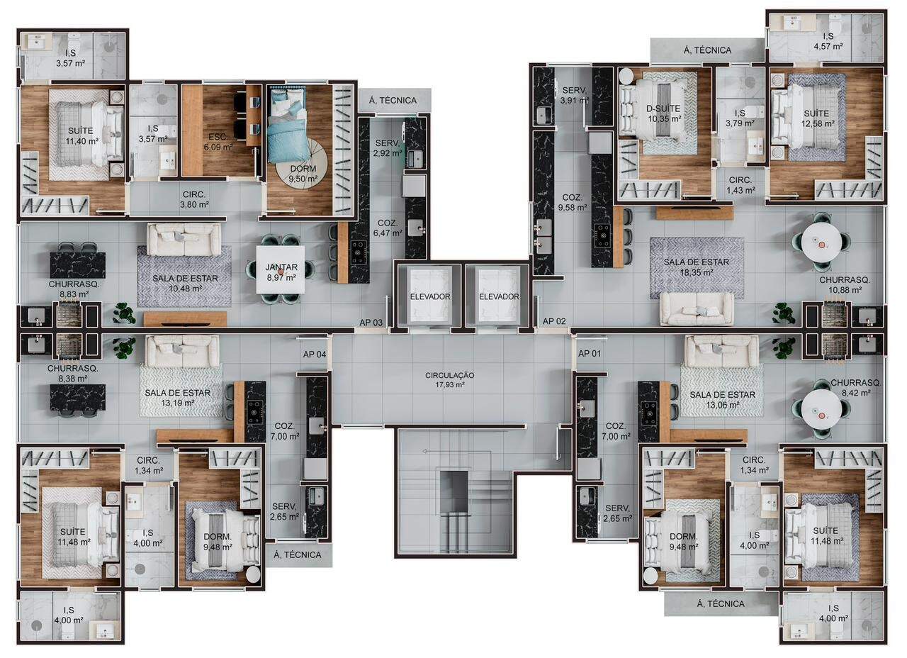 Apartamento à venda no Centro: 