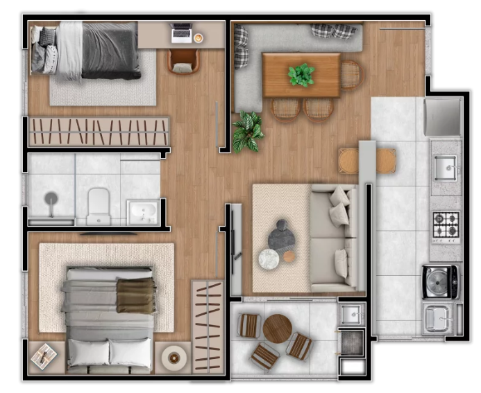 Apartamento à venda no Vila Industrial: 