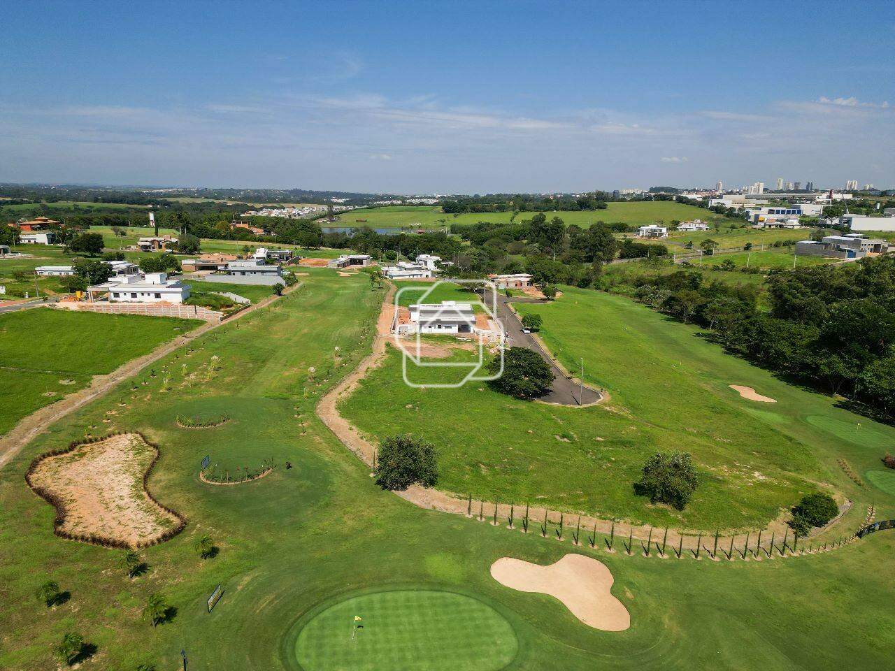 Visão geral do campo de golfe