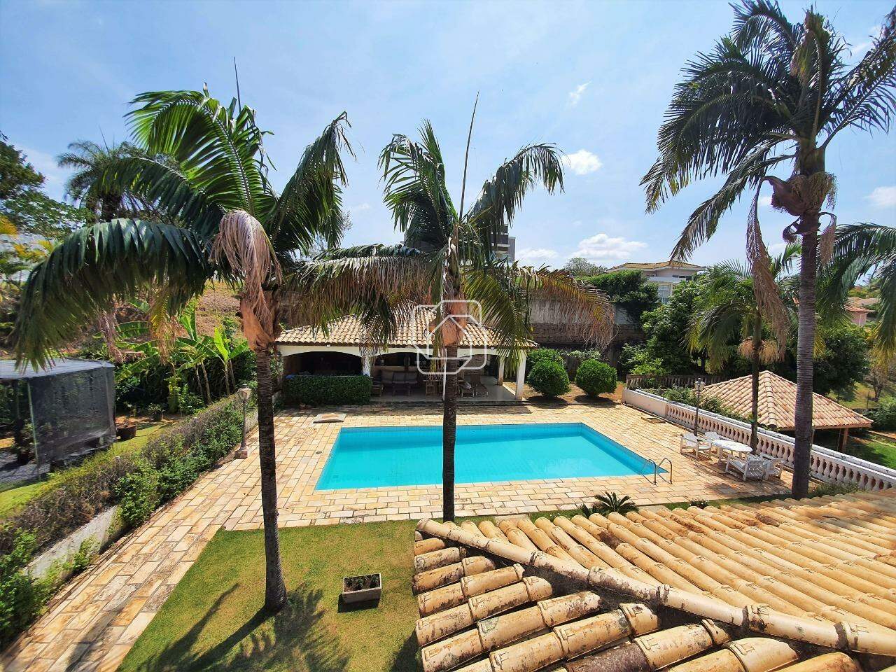 Casa de Condomínio à venda em Itu - SP - Condomínio Campos de Santo Antônio: Vista da piscina e paisagismo