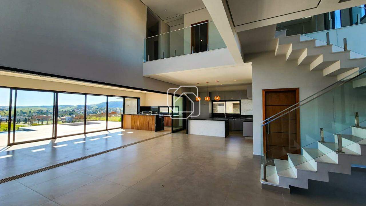 Casa de Condomínio à venda em Itu - SP - Residencial Parque Campos de Santo Antônio II: Sala, cozinha e gourmet