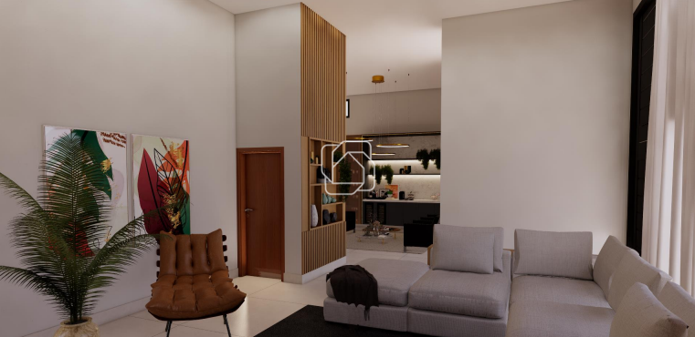 Casa de Condomínio à venda em Indaiatuba - SP - Jardins do Golfe Residencial Indaiatuba: Imagem do projeto 3D