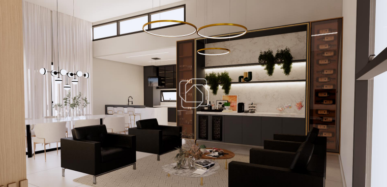 Casa de Condomínio à venda em Indaiatuba - SP - Jardins do Golfe Residencial Indaiatuba: Imagem do projeto 3D