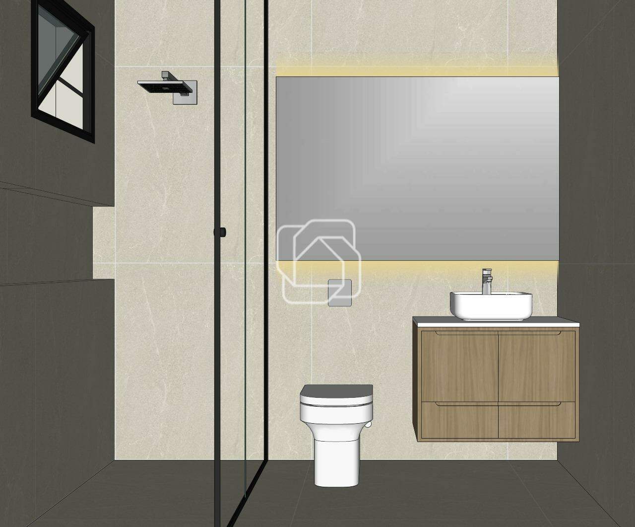 Casa de Condomínio à venda em Indaiatuba - SP - Helvetia Park: Imagem do projeto 3D