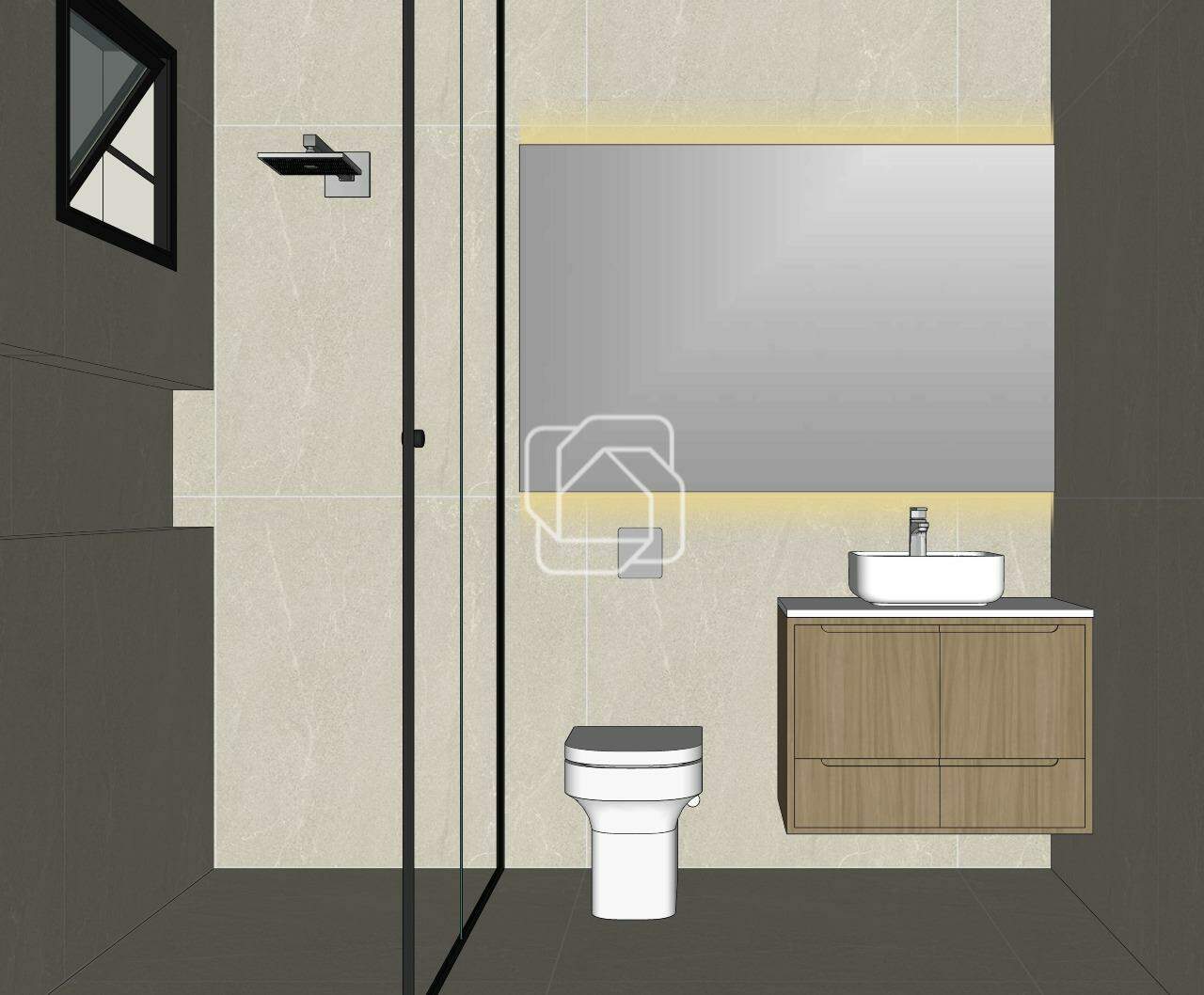 Casa de Condomínio à venda em Indaiatuba - SP - Helvetia Park: Imagem do projeto 3D
