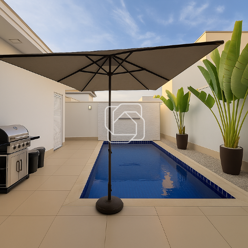 Casa de Condomínio à venda em Indaiatuba - SP - Jardim Residencial Dona Lucilla: Área da piscina