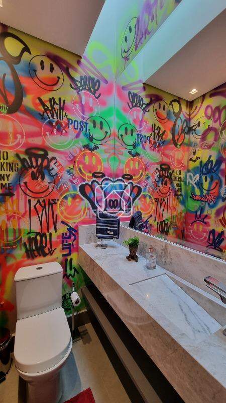 Casa de Condomínio para aluguel em Indaiatuba - SP - Residencial Duas Marias: Lavabo