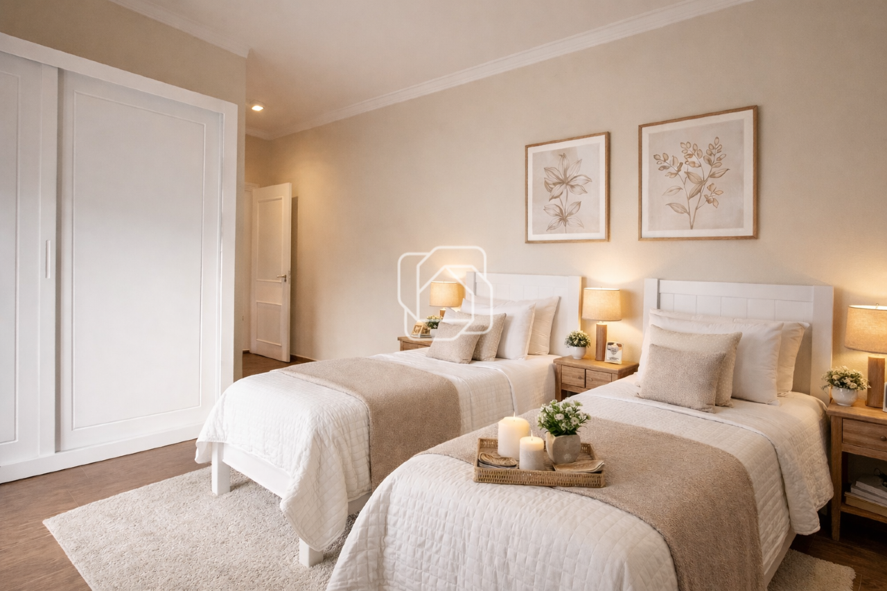 Casa de Condomínio à venda em Indaiatuba - SP - Jardim Residencial Maria Dulce: Dormitório - Home Staging
