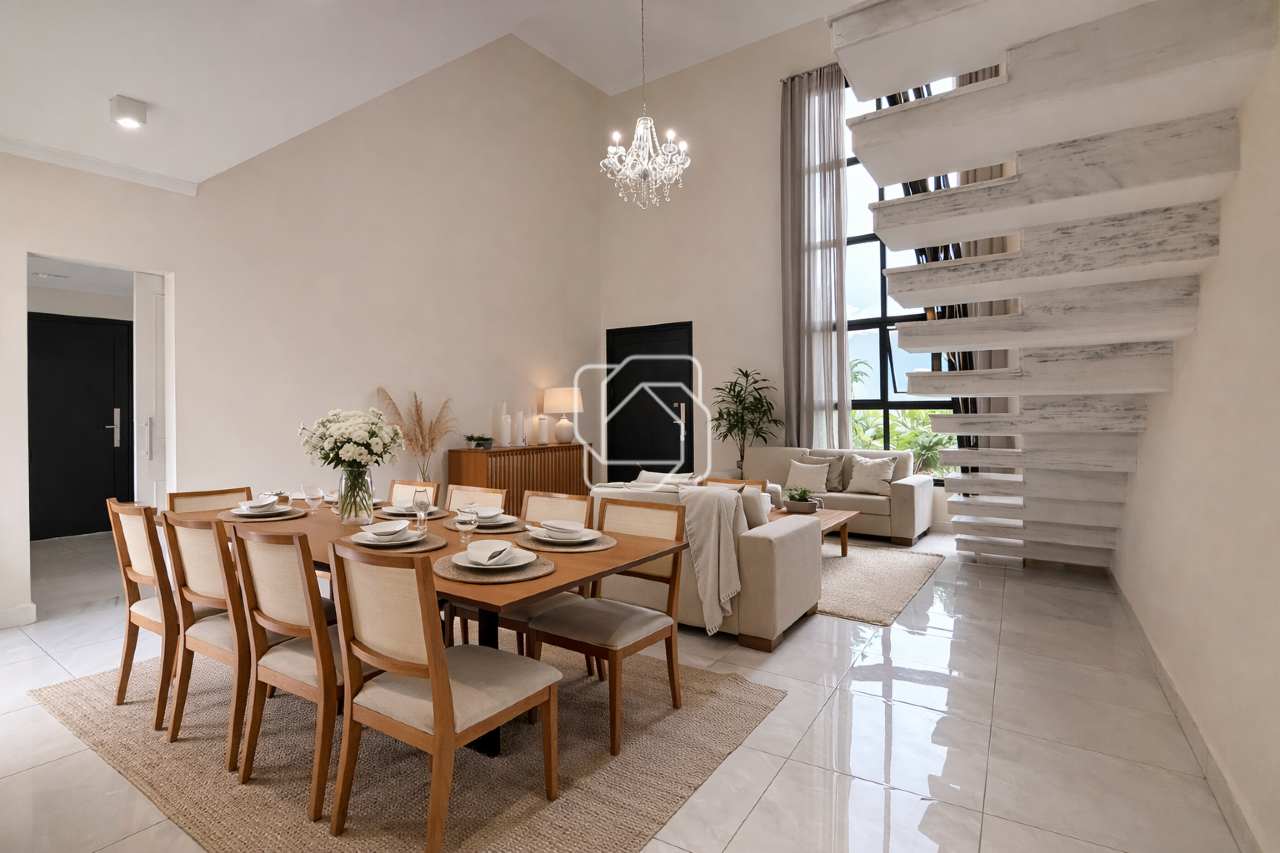 Casa de Condomínio à venda em Indaiatuba - SP - Jardim Residencial Maria Dulce: Sala de jantar - Home Staging