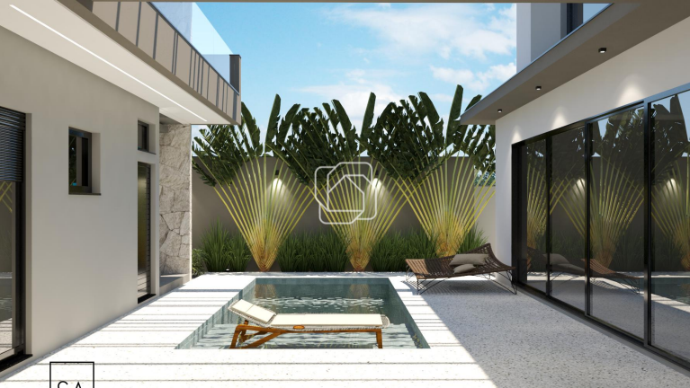 Casa de Condomínio à venda em Indaiatuba - SP - Jardim Residencial Dona Maria Cândida: Imagem do projeto 3D