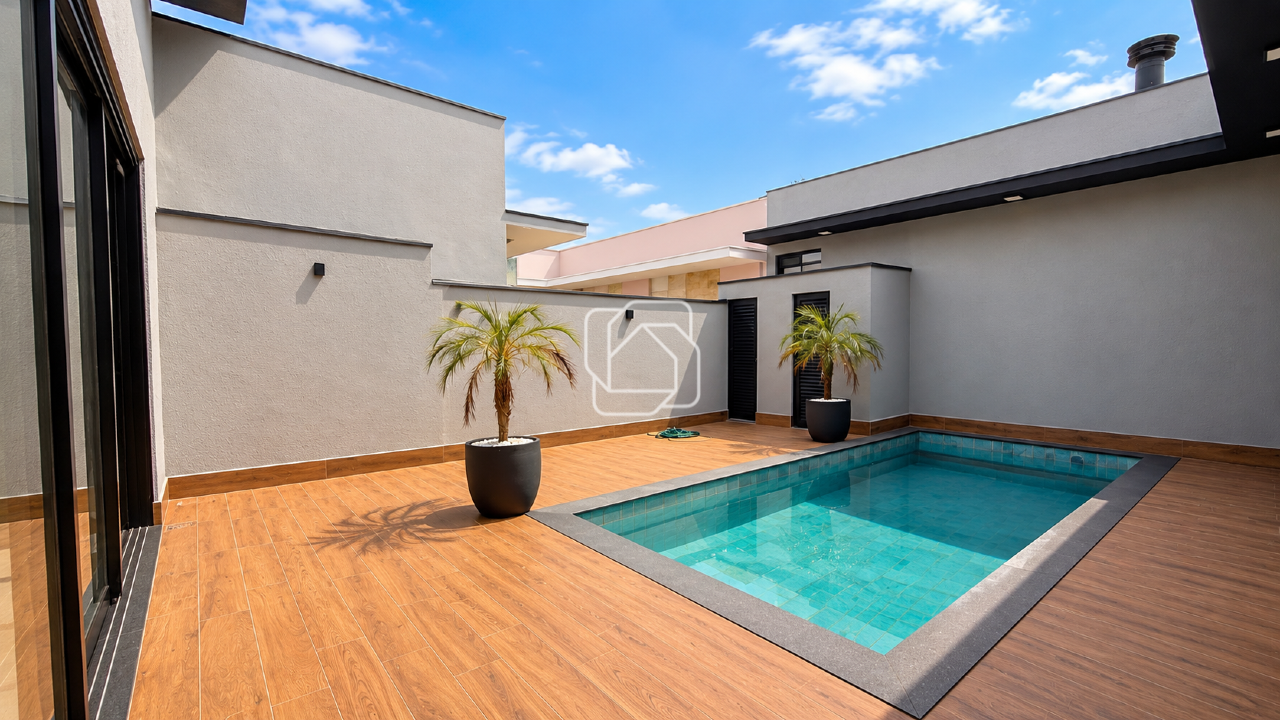Casa de Condomínio à venda em Indaiatuba - SP - Jardim Residencial Dona Lucilla: Área da piscina
