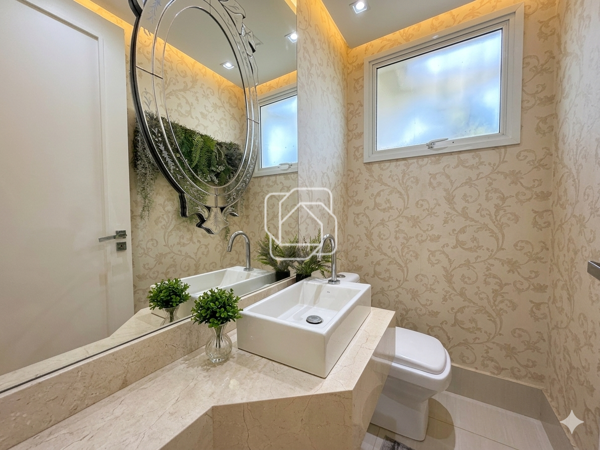Casa de Condomínio à venda em Indaiatuba - SP - Jardim Residencial Alto de Itaici: Lavabo