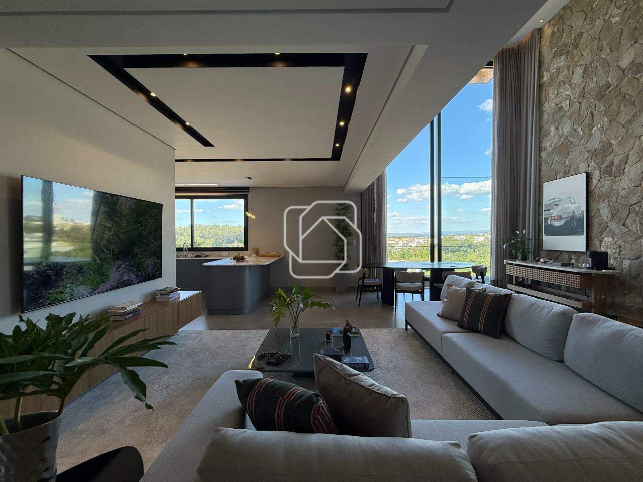 Casa de Condomínio à venda em Indaiatuba - SP - Parque Villa dos Pinheiros: Sala de estar