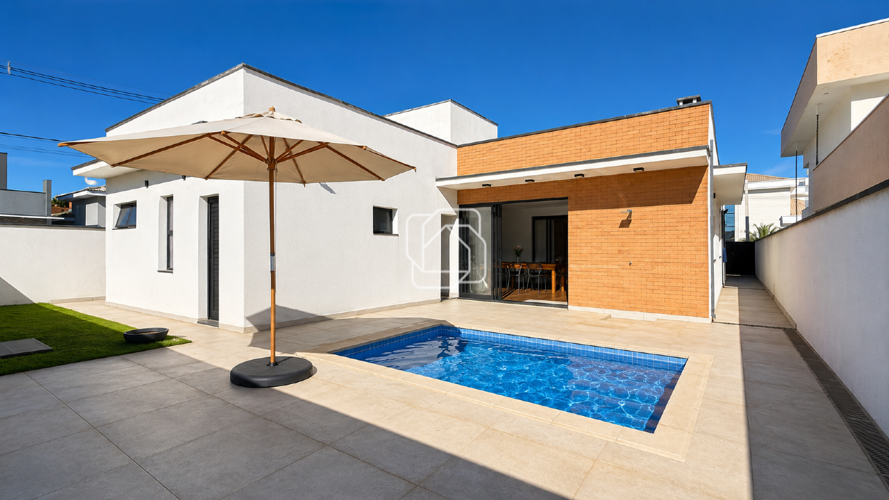 Casa de Condomínio à venda em Salto - SP - Portal dos Bandeirantes: Área da Piscina