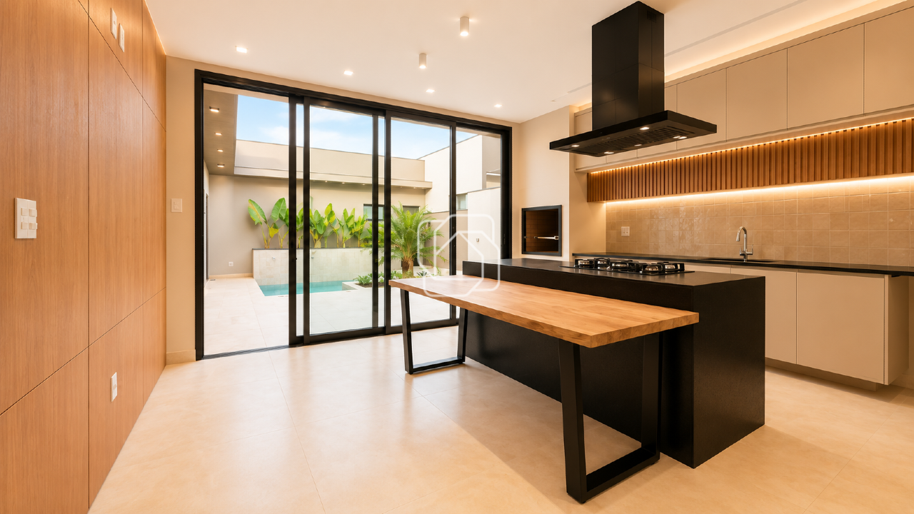 Casa de Condomínio à venda em Indaiatuba - SP - Jardim Residencial Dona Maria Cândida: Cozinha integrada