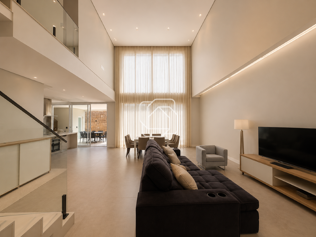 Casa de Condomínio à venda em Indaiatuba - SP - Jardim Residencial Santa Clara: Sala de estar