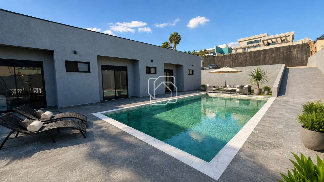 Casa de Condomínio à venda em Salto - SP - Terras de Mont Serrat: Área da piscina