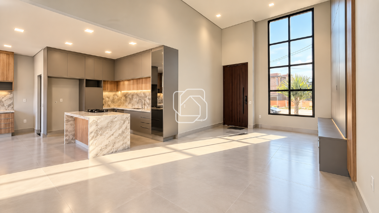 Casa de Condomínio à venda em Indaiatuba - SP - Residencial Evidências: Sala de estar