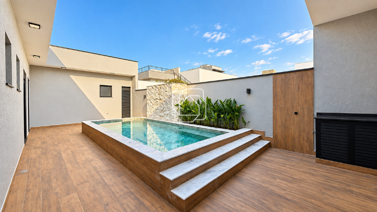 Casa de Condomínio à venda em Indaiatuba - SP - Residencial Evidências: Área da piscina