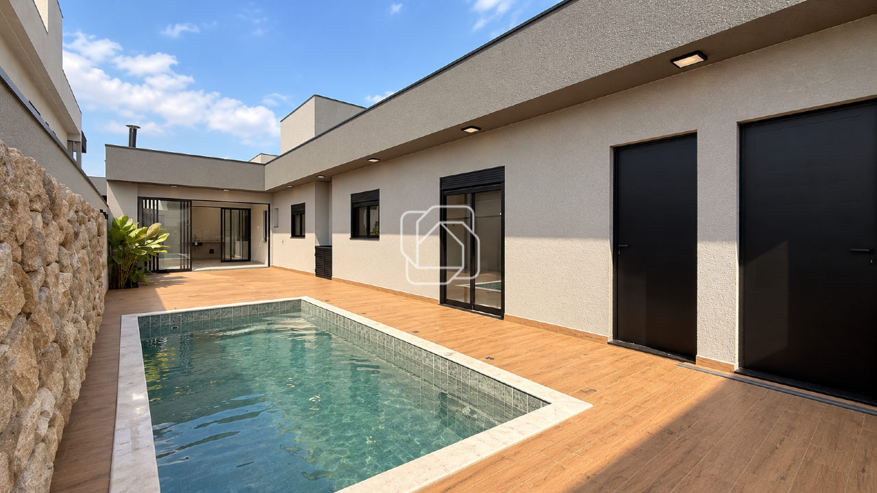 Casa de Condomínio à venda em Indaiatuba - SP - Residencial Evidências: Área da piscina