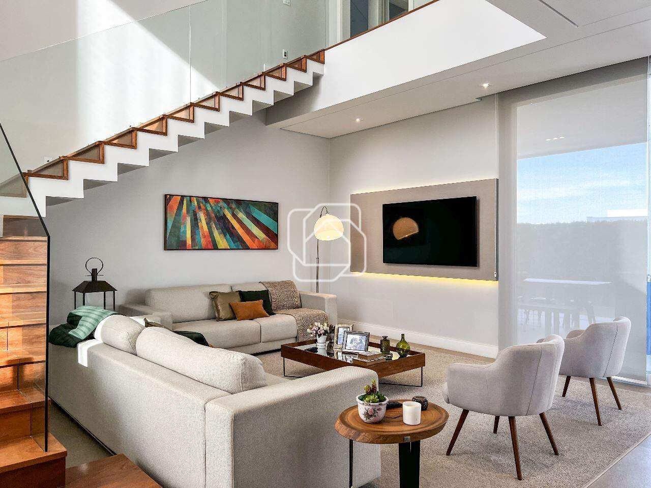 Casa de Condomínio à venda em Salto - SP - Residencial Central Parque: Sala de estar