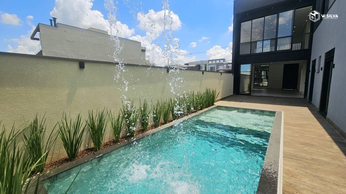 Casa em Condomínio à venda no Residencial Evidências: Piscina com cascata